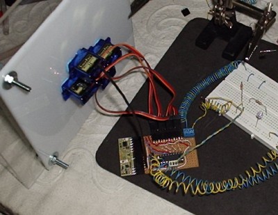 The Weather Machine circuit board with PicAxe