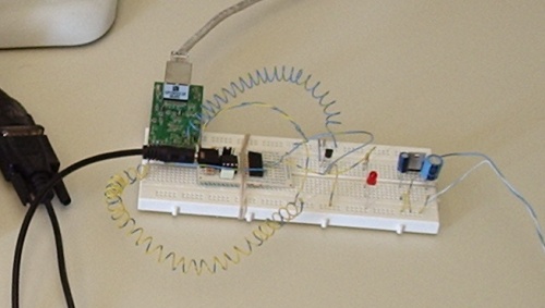 Picaxe circuit with SimpleLan module